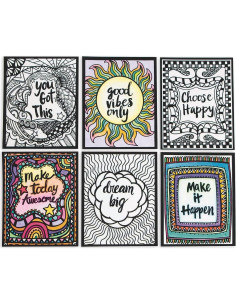 Pósters de Arte Terciopelo S&S Worldwide - Piensa Positivo 24 Piezas 2