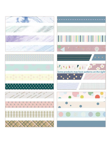 Cinta Washi YUBBAEX 24 Rollos 10mm x 5m Decorativa