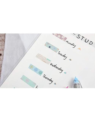 Cinta Washi YUBBAEX 24 Rollos 10mm x 5m Decorativa