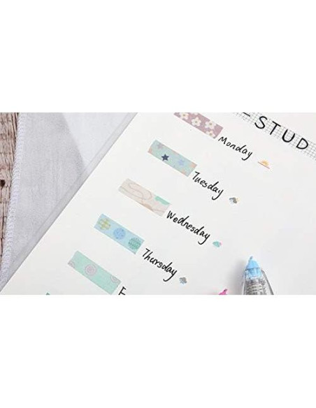 Cinta Washi YUBBAEX 24 Rollos 10mm x 5m Decorativa