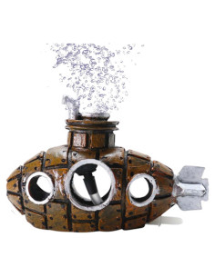 Decoración Acuario Submarino Moonorange Marrón 6x5x8 cm