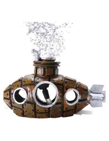Decoración Acuario Submarino Moonorange Marrón 6x5x8 cm