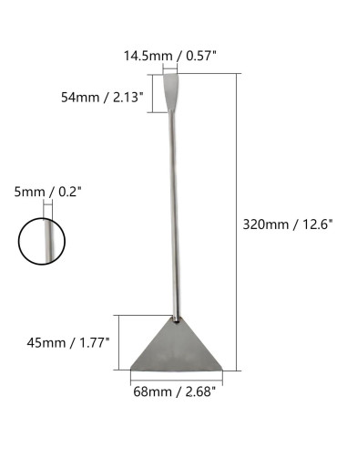Espátula Acuática Utoolmart de Acero Inoxidable 32 cm