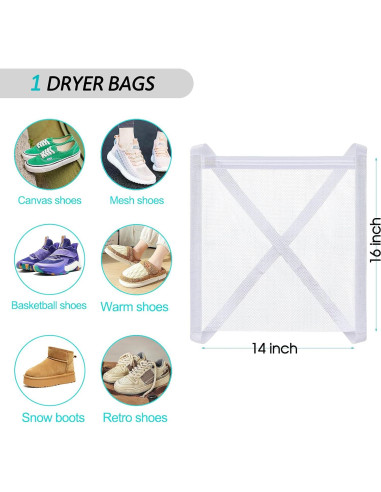 Bolsa de Secado para Zapatos Parbee 1 Paquete Malla 40.64x35.56cm
