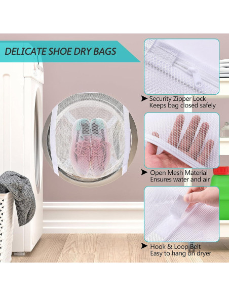 Bolsa de Secado para Zapatos Parbee 1 Paquete Malla 40.64x35.56cm