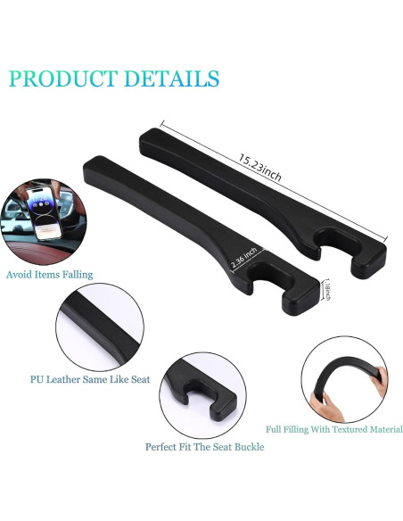 Relleno Espacio Asientos Hanhee 2 Pack Universal Negro