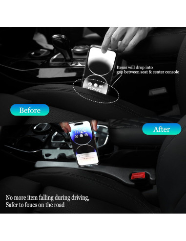 Relleno Espacio Asientos Hanhee 2 Pack Universal Negro