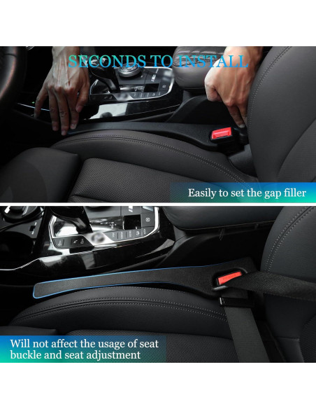 Relleno Espacio Asientos Hanhee 2 Pack Universal Negro