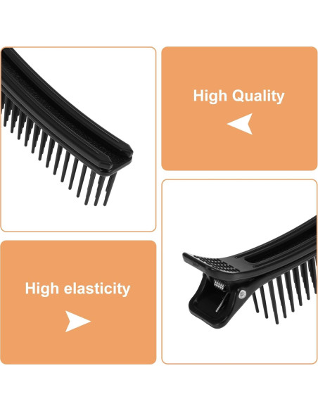 4 Clips de Agarre para Cabello HAKFOO - 14x3.6cm, Negro 4 Clips de Agarre para Cabello HAKFOO - 14x3.6cm, Negro