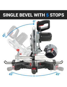 Sierra Ingletadora Deslizante NOVORIK 10" 15A con Láser 2