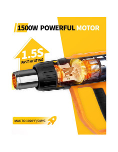 Pistola de Calor 1500W Tarlido 120-550C con 4 Boquillas 2