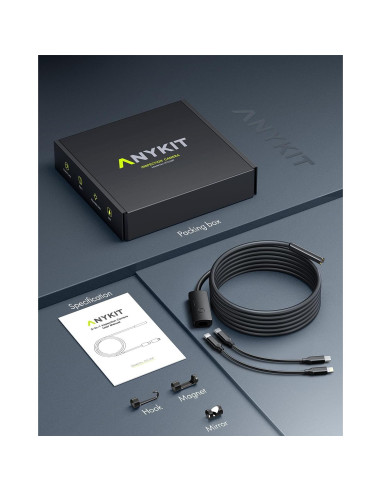 Cámara Endoscópica USB Anykit 2.99m HD con 8 Luces LED