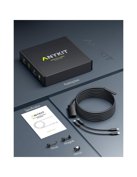 Cámara Endoscópica USB Anykit 2.99m HD con 8 Luces LED