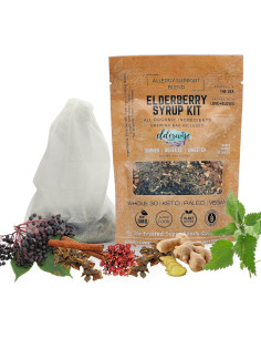 Kit de Jarabe de Sábaco Orgánico Elderwise - 946ml - Mezcla para Alergias 2