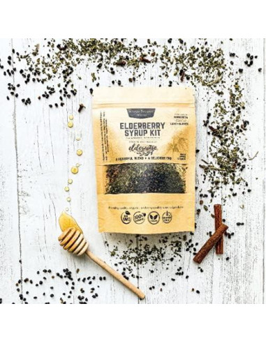 Kit de Jarabe de Sábaco Orgánico Elderwise - 946ml - Mezcla para Alergias