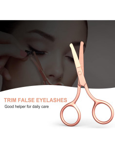 Tijeras Pequeñas AsonTao para Cejas y Vello Nasal - Dorado 2