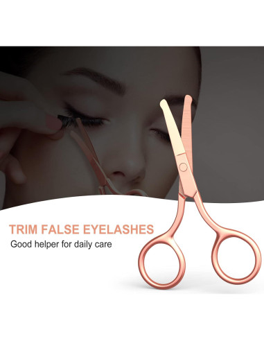 Tijeras Pequeñas AsonTao para Cejas y Vello Nasal - Dorado