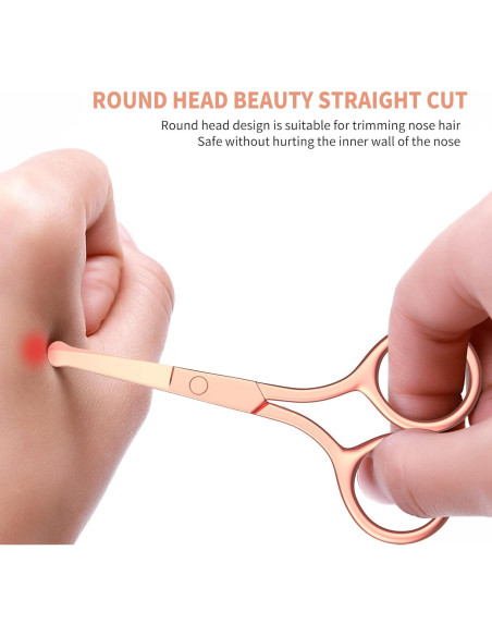 Tijeras Pequeñas AsonTao para Cejas y Vello Nasal - Dorado Tijeras Pequeñas AsonTao para Cejas y Vello Nasal - Dorado