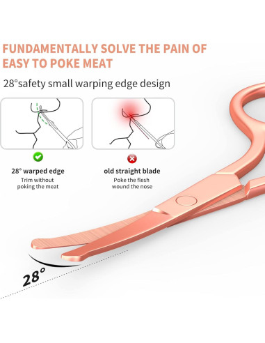 Tijeras Pequeñas AsonTao para Cejas y Vello Nasal - Dorado