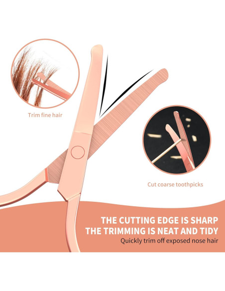 Tijeras Pequeñas AsonTao para Cejas y Vello Nasal - Dorado Tijeras Pequeñas AsonTao para Cejas y Vello Nasal - Dorado