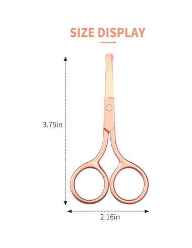 Tijeras Pequeñas AsonTao para Cejas y Vello Nasal - Dorado