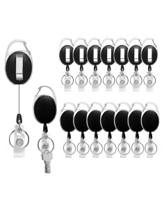 Soporte de Insignia Retráctil Simetufy 15 Piezas Clip Cintura