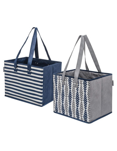 Bolsas de Compras Reutilizables Planet E - Paquete de 2, 33x28x25cm