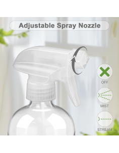 2 Botellas de Spray de Vidrio 473ml con Manga de Silicona Negra 2