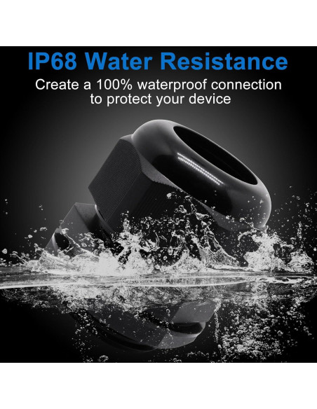 Pasacables Impermeable Sydien 4Pcs Nylon IP68 18-25mm Pasacables Impermeable Sydien 4Pcs Nylon IP68 18-25mm