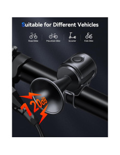 Timbre Electrónico de Bicicleta EQIIO EH-2 120dB Negro 2