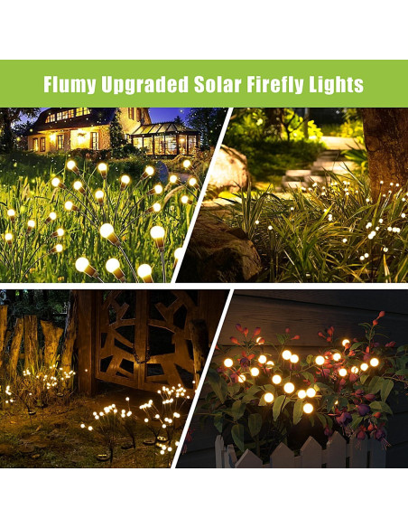 Luces Solares Flumy 2 Paquete para Jardín Impermeables Luces Solares Flumy 2 Paquete para Jardín Impermeables