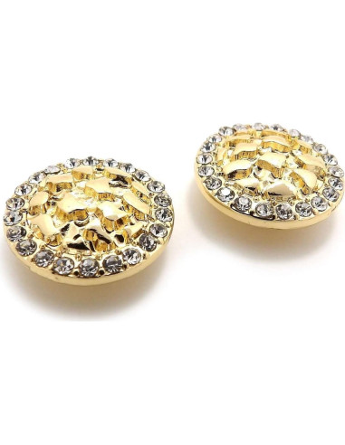 Pendientes Magnéticos Nugget Iced Out 12.7mm Unisex