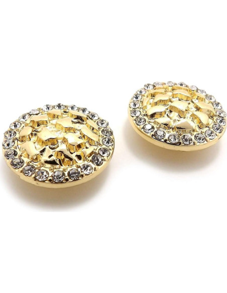 Pendientes Magnéticos Nugget Iced Out 12.7mm Unisex