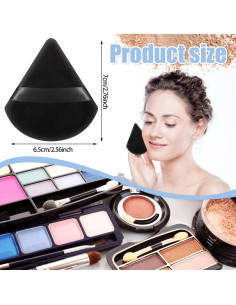Puff de Maquillaje Pimoys 15 Piezas Triángulo Negro 2