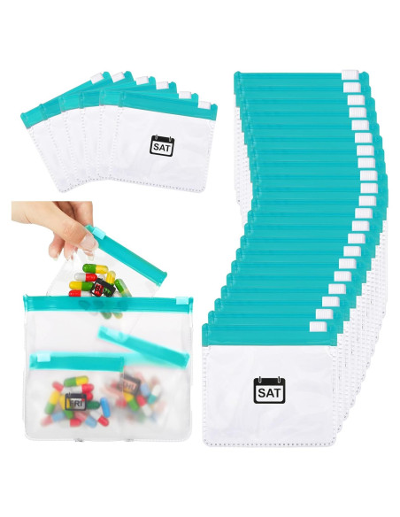 Juego de 29 Bolsas Reutilizables para Pastillas WILLBOND Verde