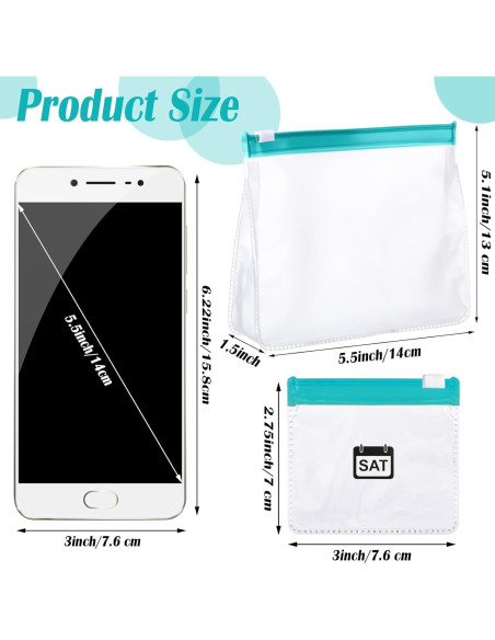 Juego de 29 Bolsas Reutilizables para Pastillas WILLBOND Verde