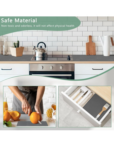 Forro Adhesivo para Estantes Polrios Lora 30x300 cm Gris