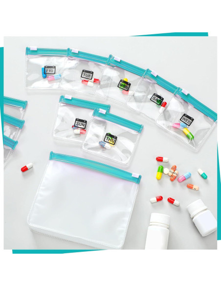 Juego de 29 Bolsas Reutilizables para Pastillas WILLBOND Verde