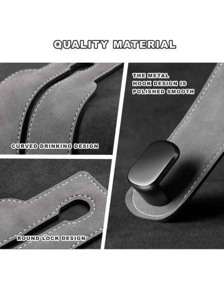 Gancho Doble para Respaldo de Asiento de Coche CONEATI - Almacenamiento Negro