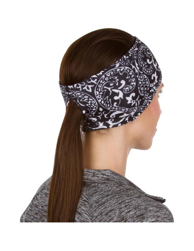 Cinta para la cabeza TrailHeads Print para mujeres - Negro y Blanco