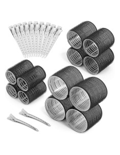 Juego de Rulos Autoadhesivos Shynek - 24 Piezas con Clips