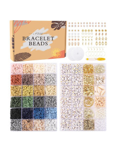 Kit de Pulseras de Amistad ADIIL 7200 Piezas 24 Colores 6mm