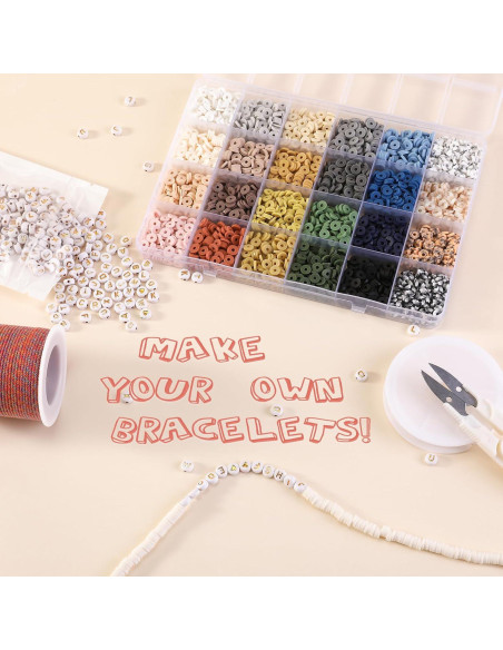 Kit de Pulseras de Amistad ADIIL 7200 Piezas 24 Colores 6mm Kit de Pulseras de Amistad ADIIL 7200 Piezas 24 Colores 6mm