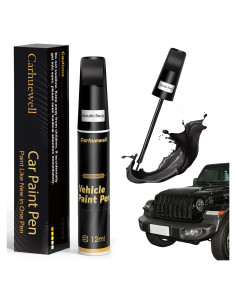 Bolígrafo de Pintura de Retoque Carhuewell 12ml Negro Metálico