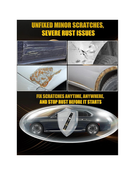 Bolígrafo de Pintura de Retoque Carhuewell 12ml Negro Metálico