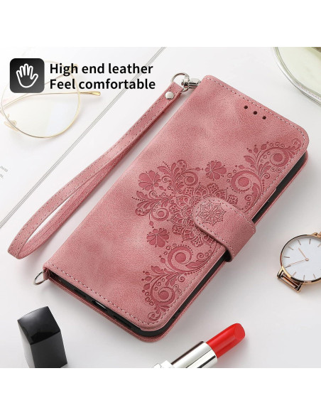 Funda billetera Dswteny para Samsung Galaxy S22 Plus 5G, rosa