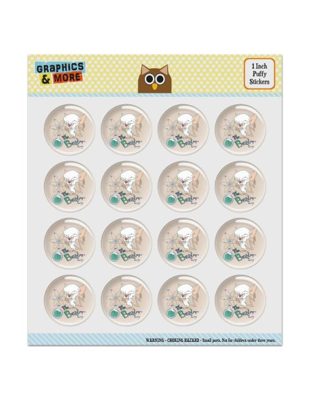 Stickers Puffy Pinky y El Cerebro - 16 Stickers 3D Coloridos Stickers Puffy Pinky y El Cerebro - 16 Stickers 3D Coloridos