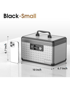 Caja de Seguridad para Medicamentos Glosen Negra 25.4 cm 2