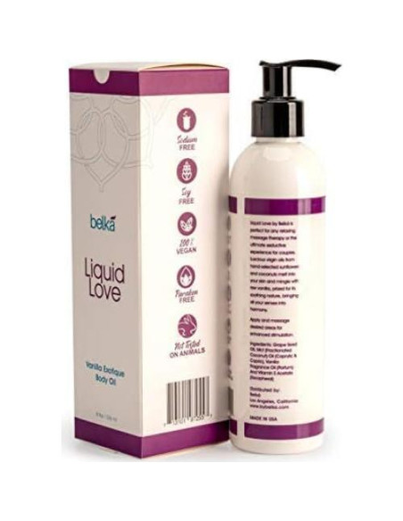Aceite Corporal Liquid Love Belka 236.6 ml Vainilla Vegano