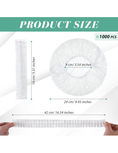 Gorras de Ducha Desechables Leyndo 1000 Pcs Impermeables